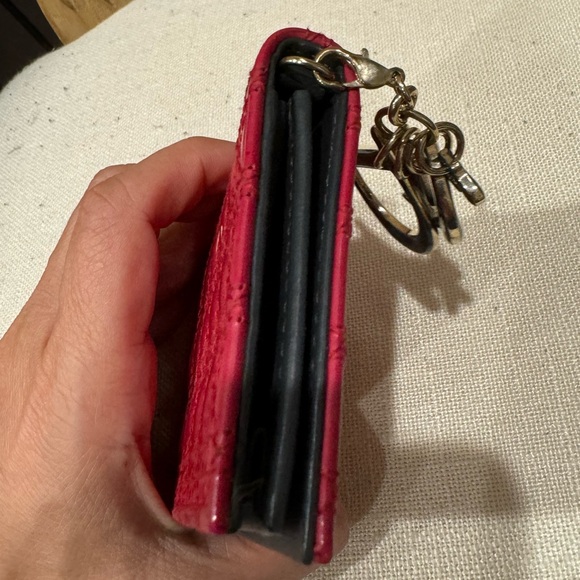 Dior Red Quilted Card Holder - Picture 7 of 11